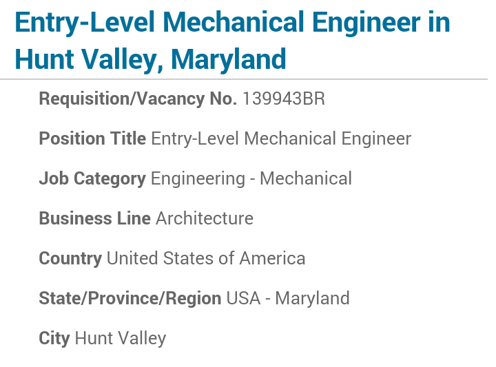 Entry level mechanical engineer jobs in usa