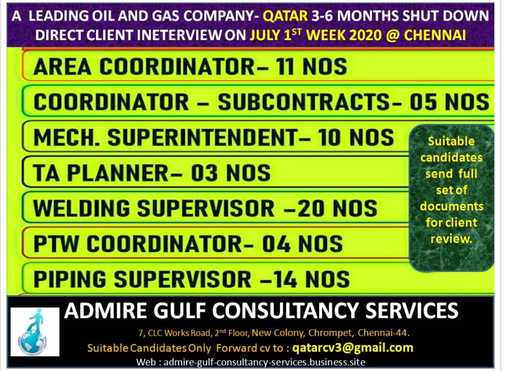 REQUIREMENT FOR A LEADING OIL & GAS COMPANY