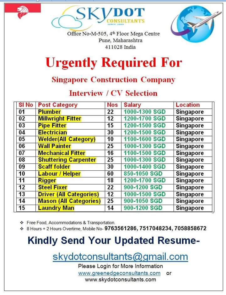 Jobs vacancy in singapore for students