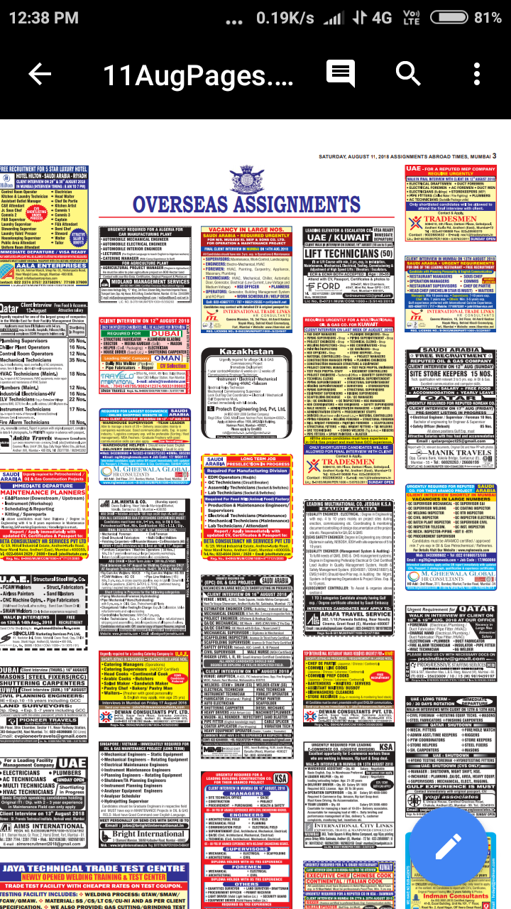 Page 2: Assignment abroad newspaper jobs Today