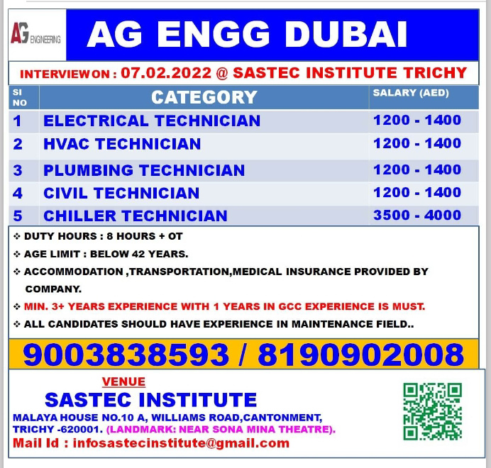 URGENTLY REQUIRED FOR DUBAI