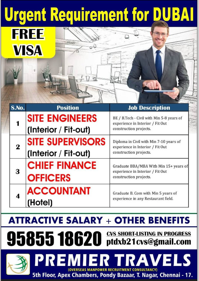 URGENTLY REQUIRED FOR DUBAI