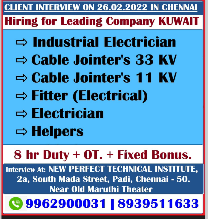 URGENTLY REQUIRED FOR KUWAIT