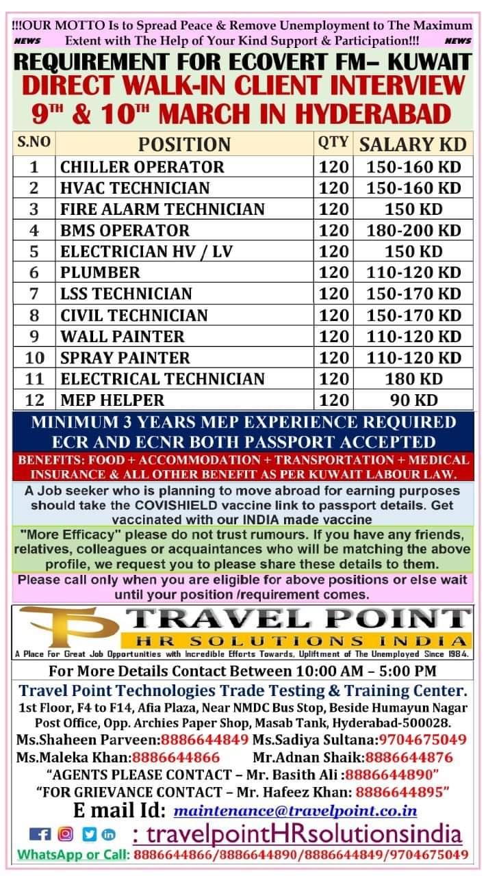 URGENTLY REQUIRED FOR KUWAIT