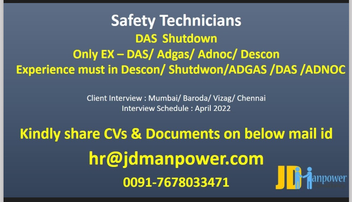 URGENTLY REQUIRED FOR QATAR