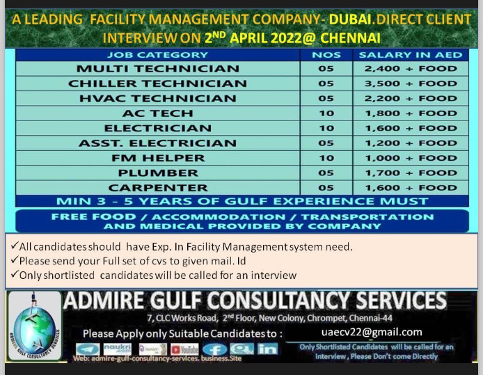 Dubai company job