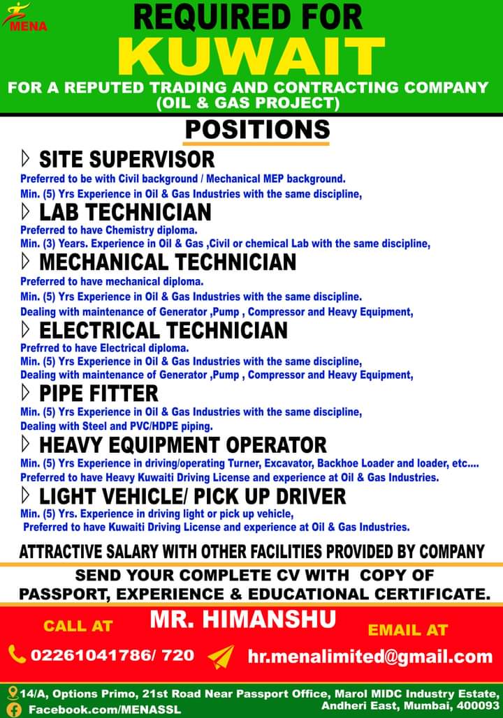 Find job in kuwait