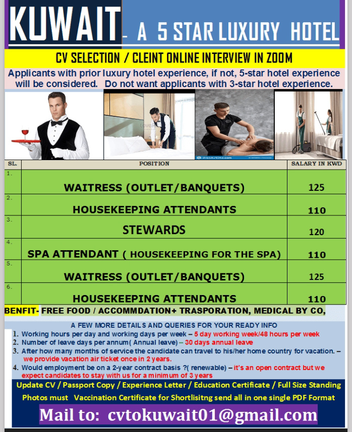 Job openings in kuwait