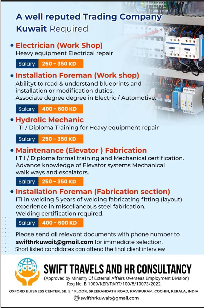 REQUIRED FOR REPUTED COMPANY IN KUWAIT