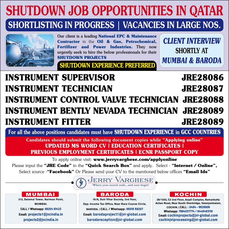 JOB OPPORTUNITIES FOR QATAR