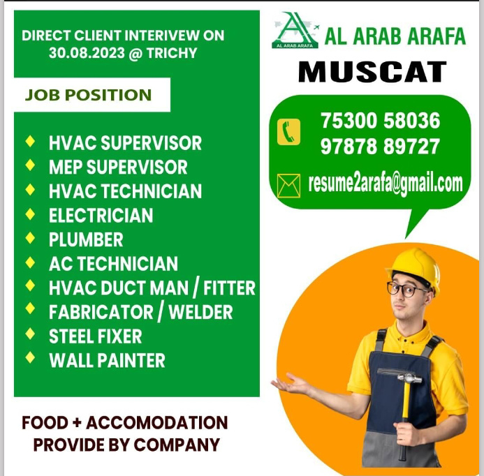 REQUIREMENT FOR MUSCAT