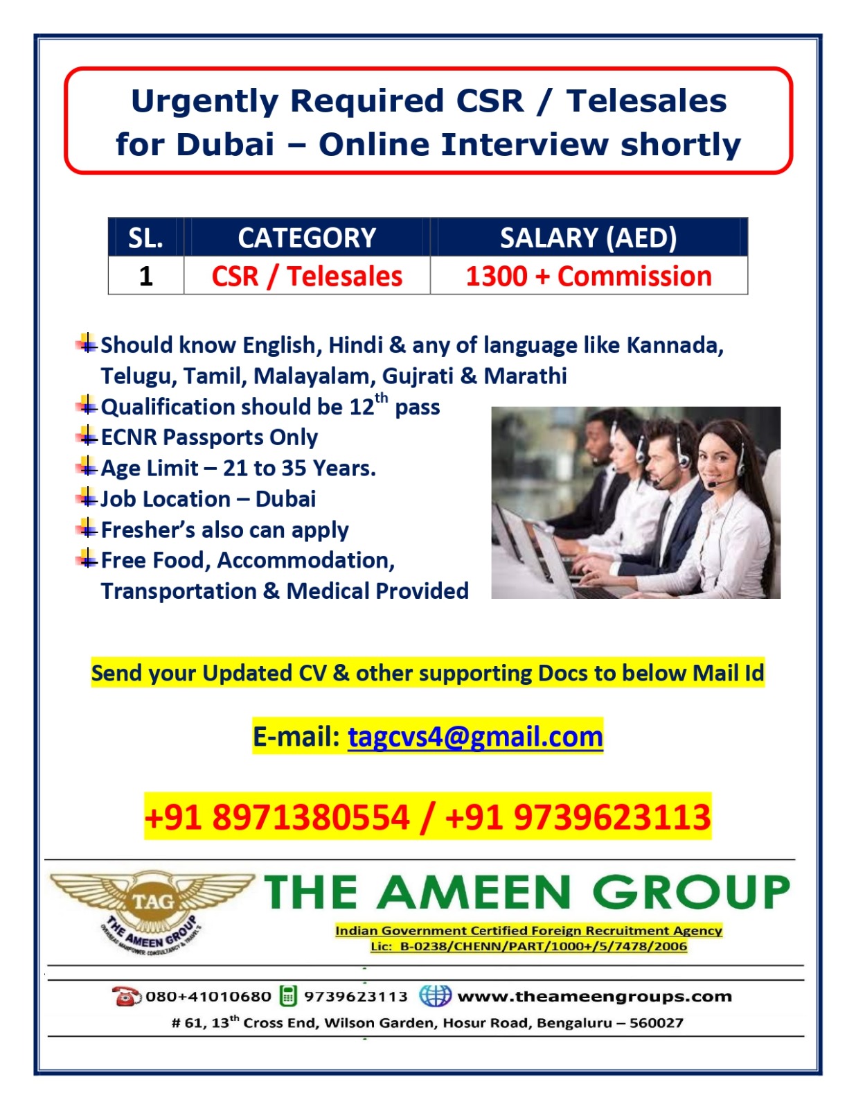 URGENTLY REQUIRED FOR DUBAI