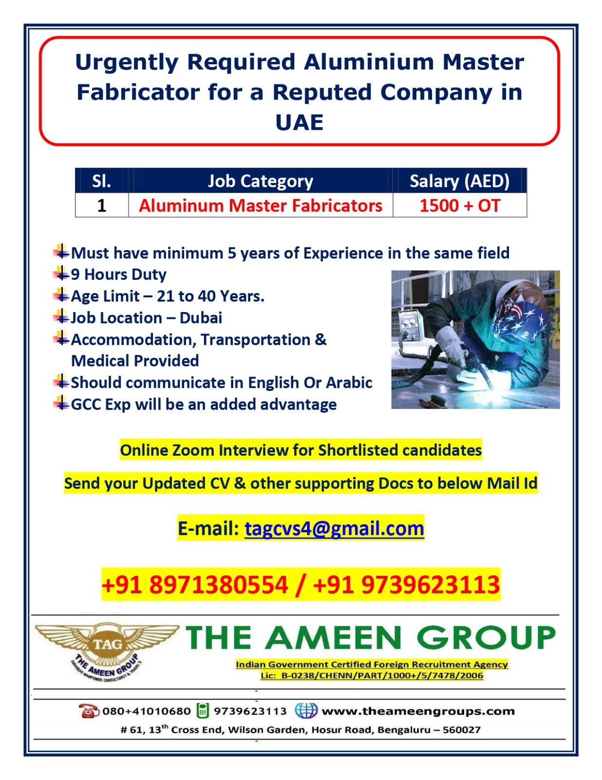 REQUIREMENT FOR UAE