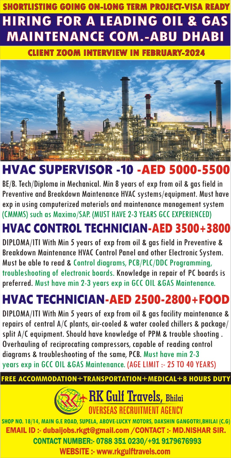 OIL & GAS – HVAC MAINTENANCE PROJECT – UAE 