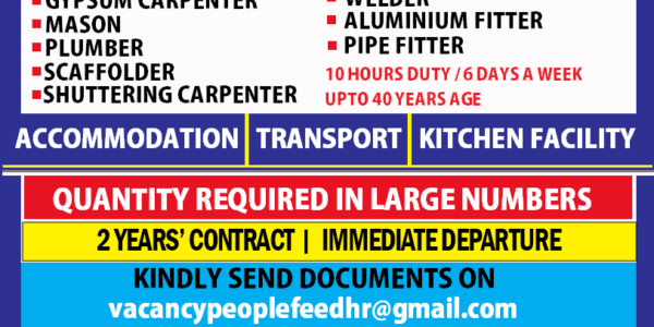 URGENT REQUIREMENT FOR ALL TRADE WORKERS / SKILLED WORKERS :-: ABU DHABI :-: IMMEDIATE DEPARTURES
