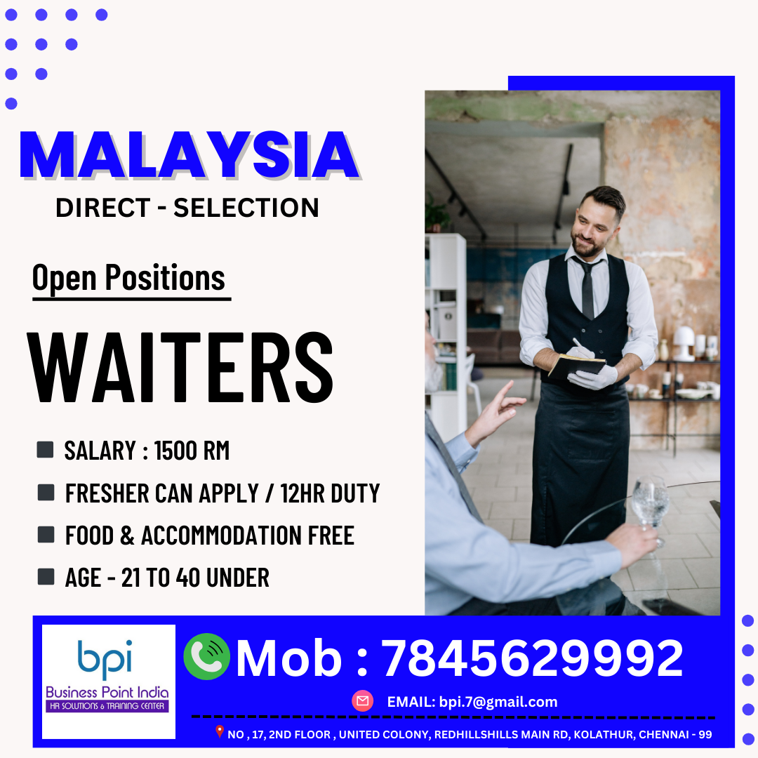 URGENTLY REQUIRED FOR A LEADING CO. IN MALAYSIA