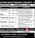 REFRIGERATION MAINTENANCE PROJECT IN KUWAIT –  DIRECT CLIENT INTERVIEW IN CHENNAI