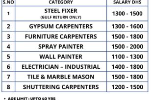 A LEADING INTERIOR BUILDING CONTRACTING LLC - DUBAI | "STEEL FIXER | " GYPSUM CARPENTERS | FURNITURE CARPENTERS | SPRAY PAINTER | WALL PAINTER | Electrician | TILE & MARBLE MASON | SHUTTERING CARPENTERS