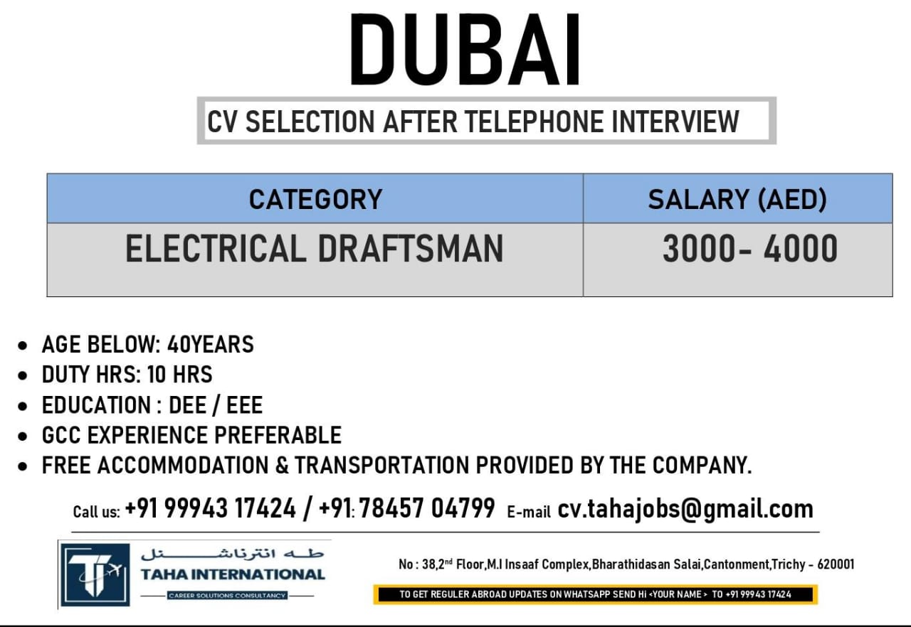 A  LEADING GROUP OF COMPANY IN  DUBAI – CV SELECTION AFTER ZOOM INTERVIEW