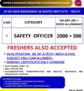 ASPIRE & RADIANCE OPERATION & MAINTENANACE SAUDI |  SAFETY OFFICER | Gulf jobs for mechanical engineers fresher