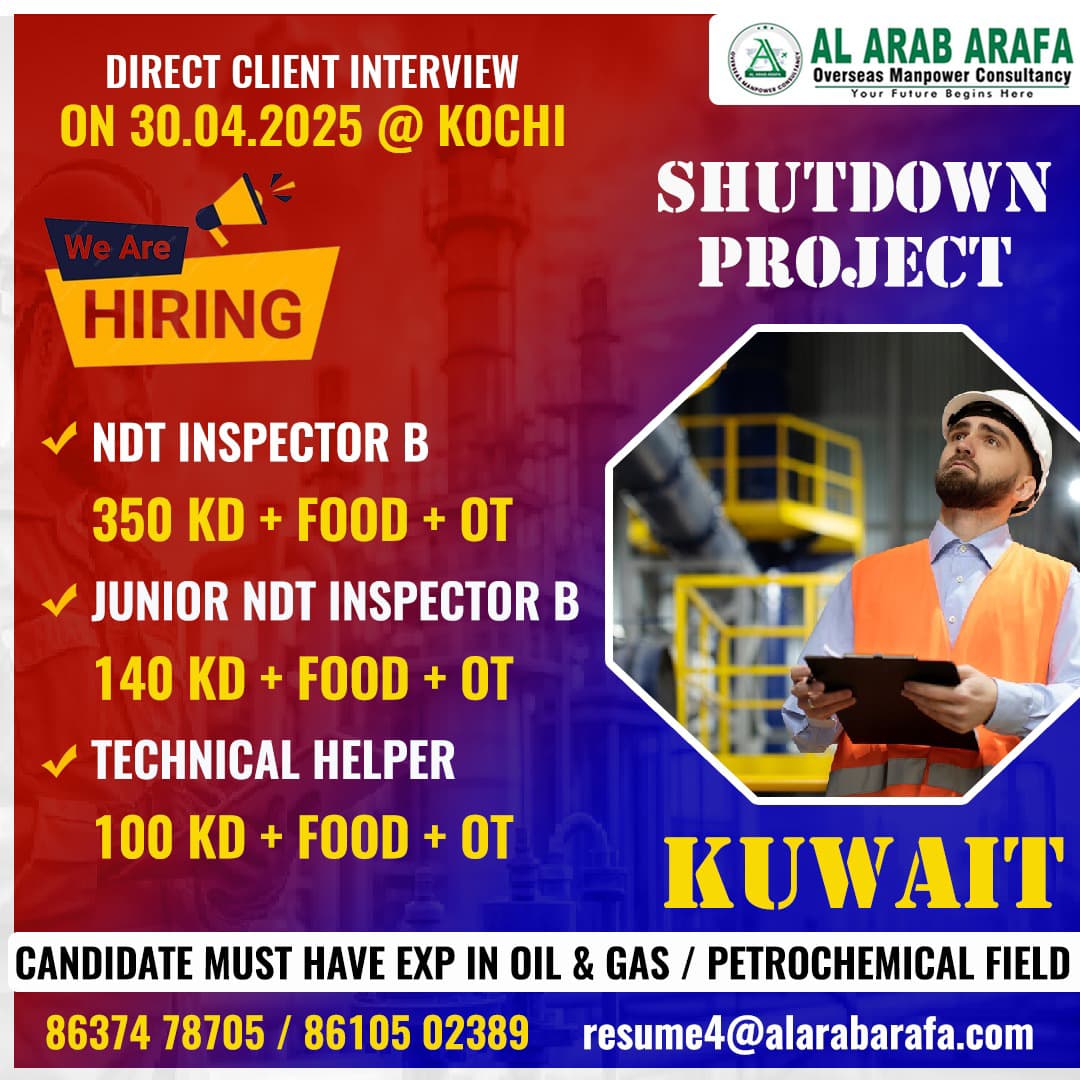 walk in direct client interview @ Trichy 25&26/04/2026
