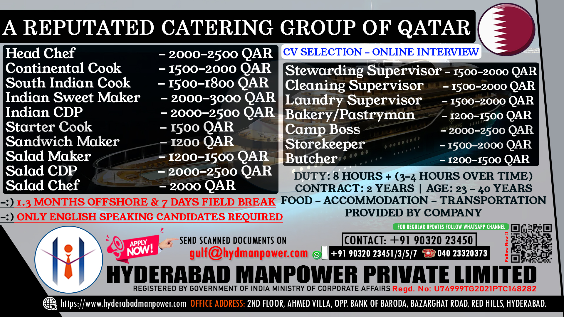 Hiring for Qatar