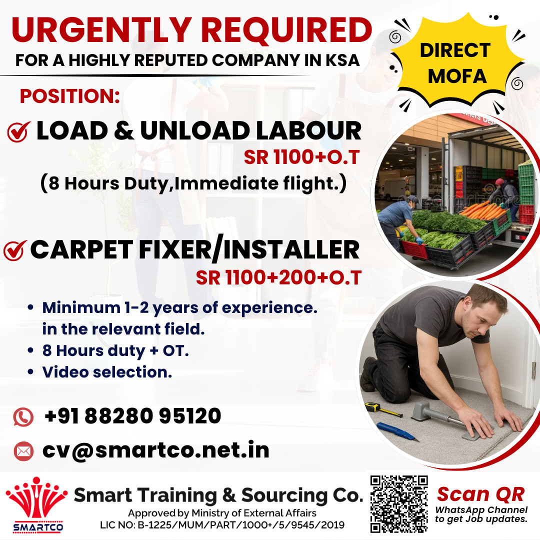 URGENTLY REQUIRED FOR A HIGHLY REPUTED COMPANY IN KSA