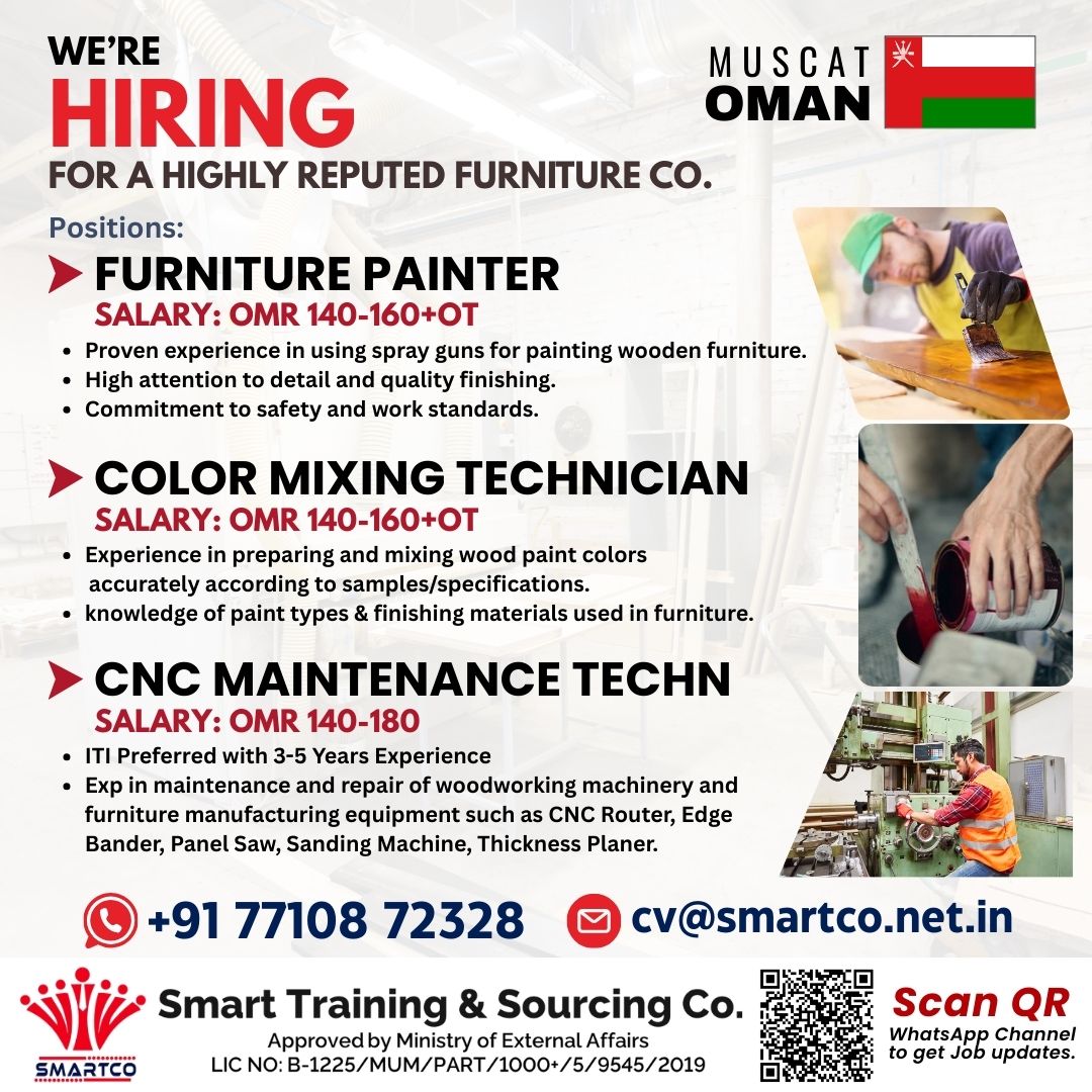 WE’RE HIRING FOR A HIGHLY REPUTED FURNITURE CO.