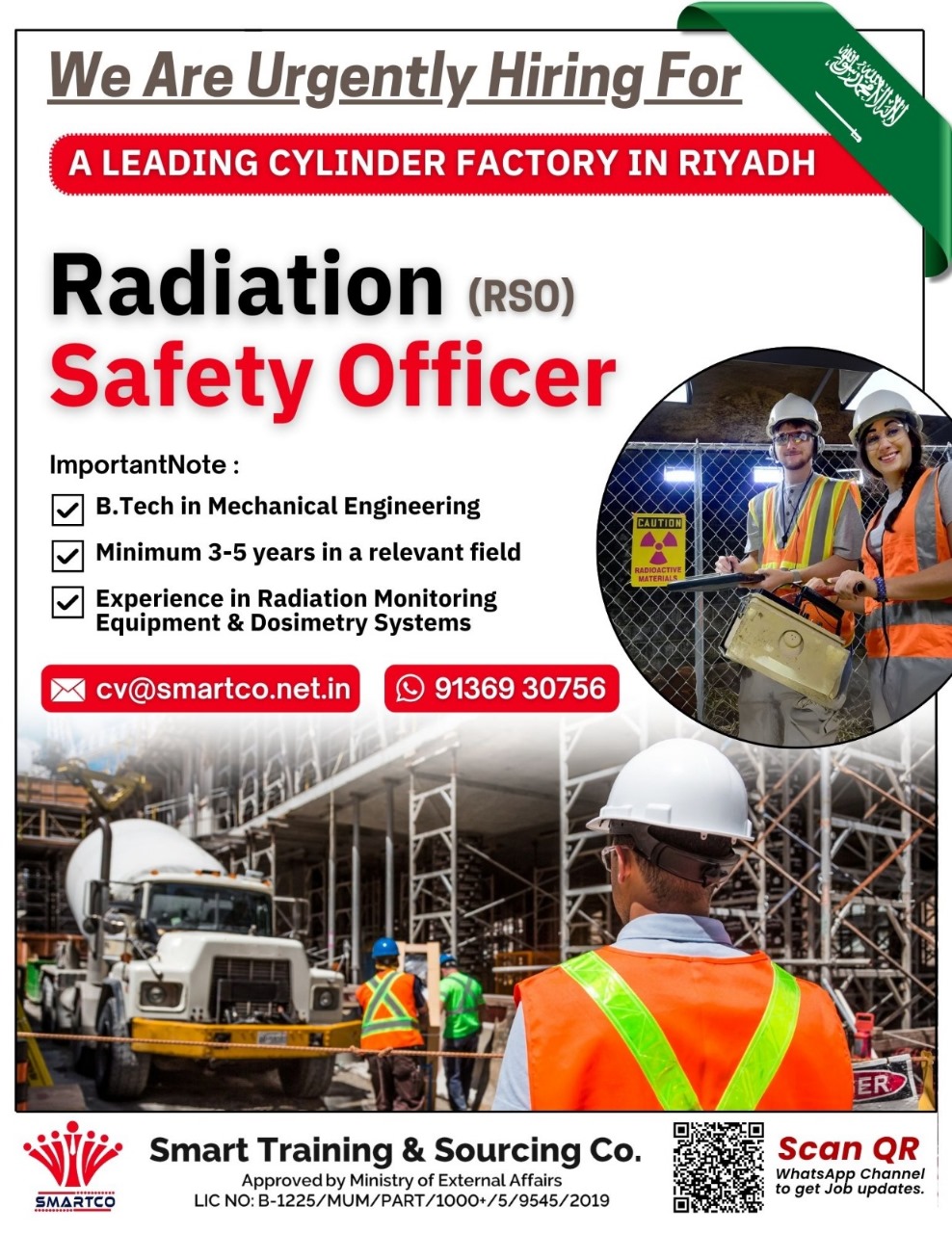 We Are Urgently Hiring For A LEADING CYLINDER FACTORY IN RIYADH