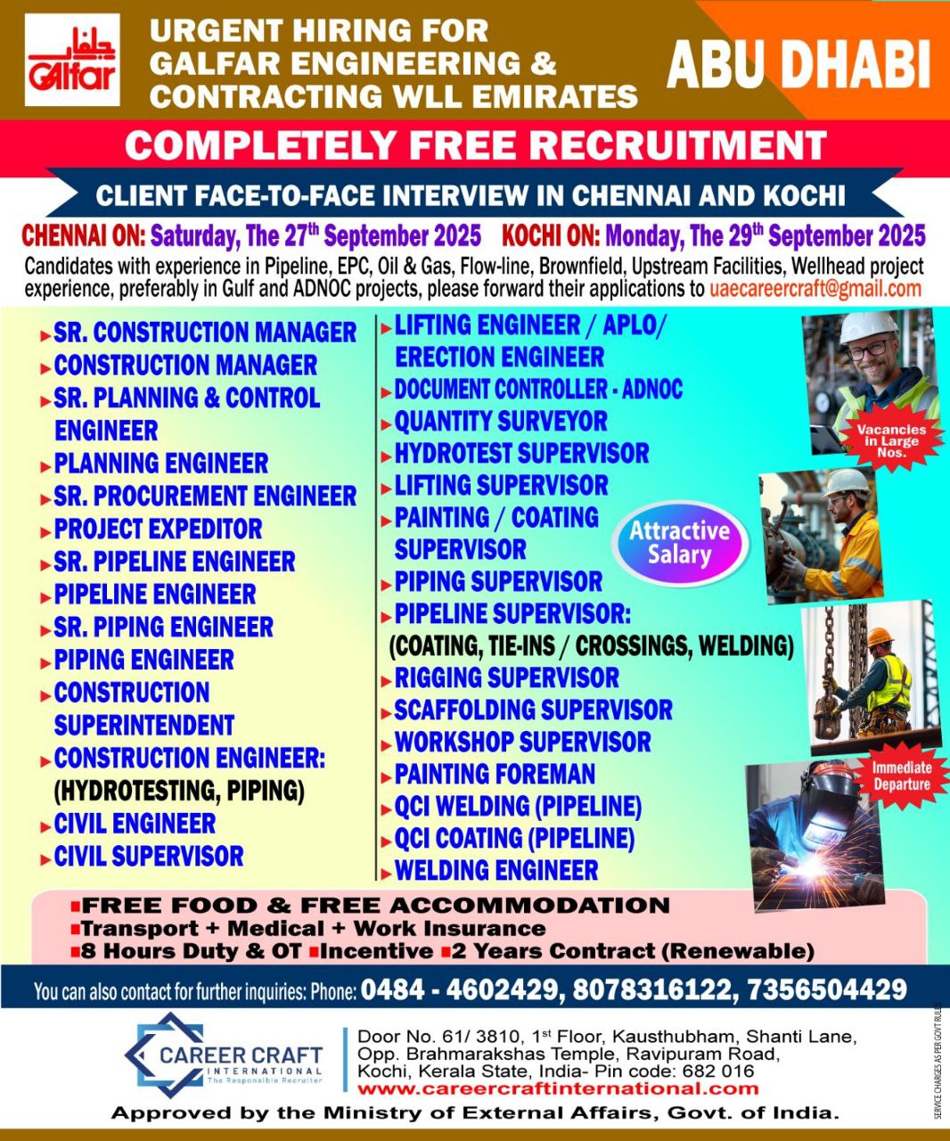 Client Interview at Chennai and Kochi on 27th September, 2025 and 29th September, 2025 –