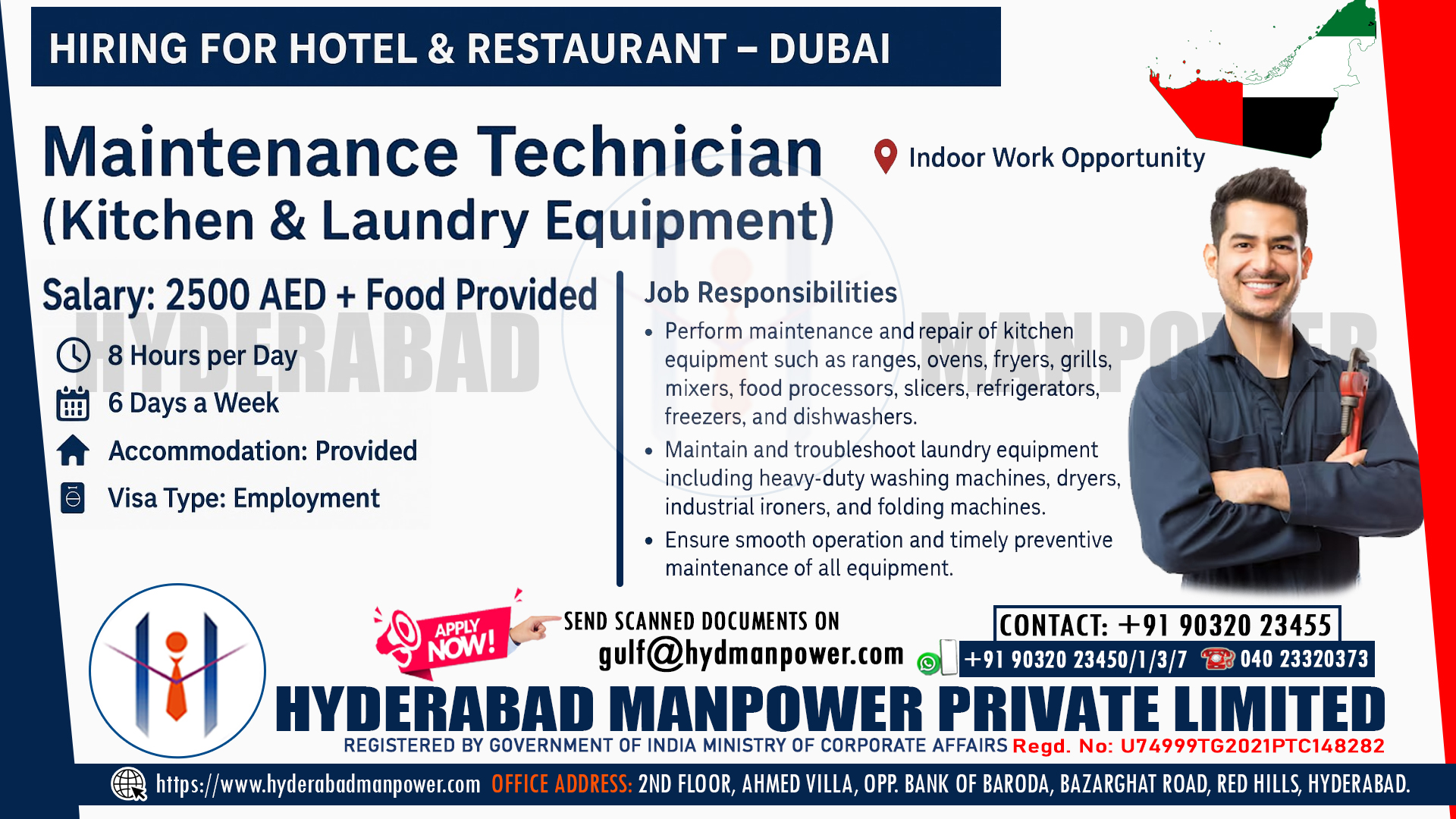 Hiring for Dubai, UAE