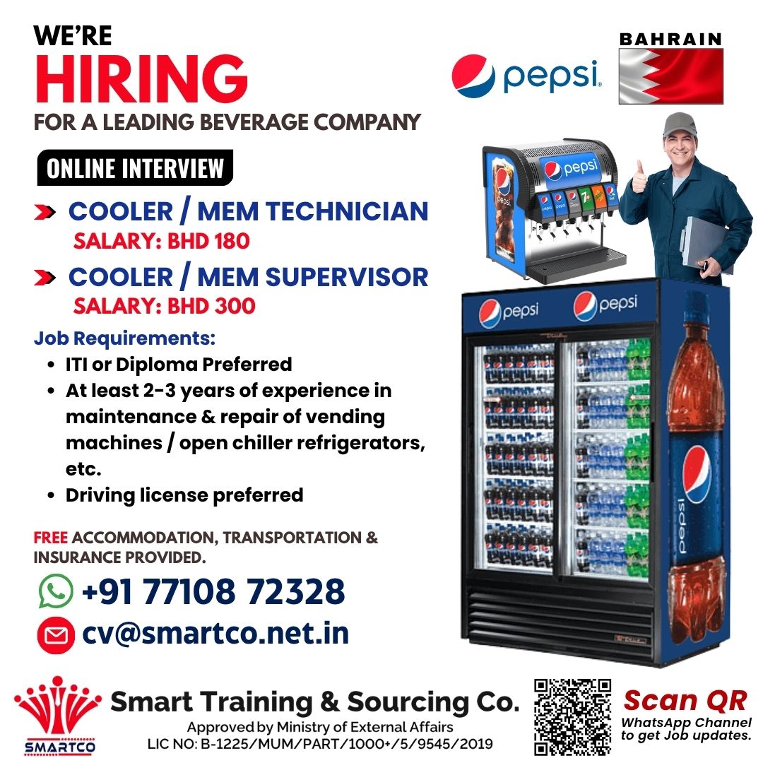 WE’RE HIRING FOR A LEADING BEVERAGE COMPANY