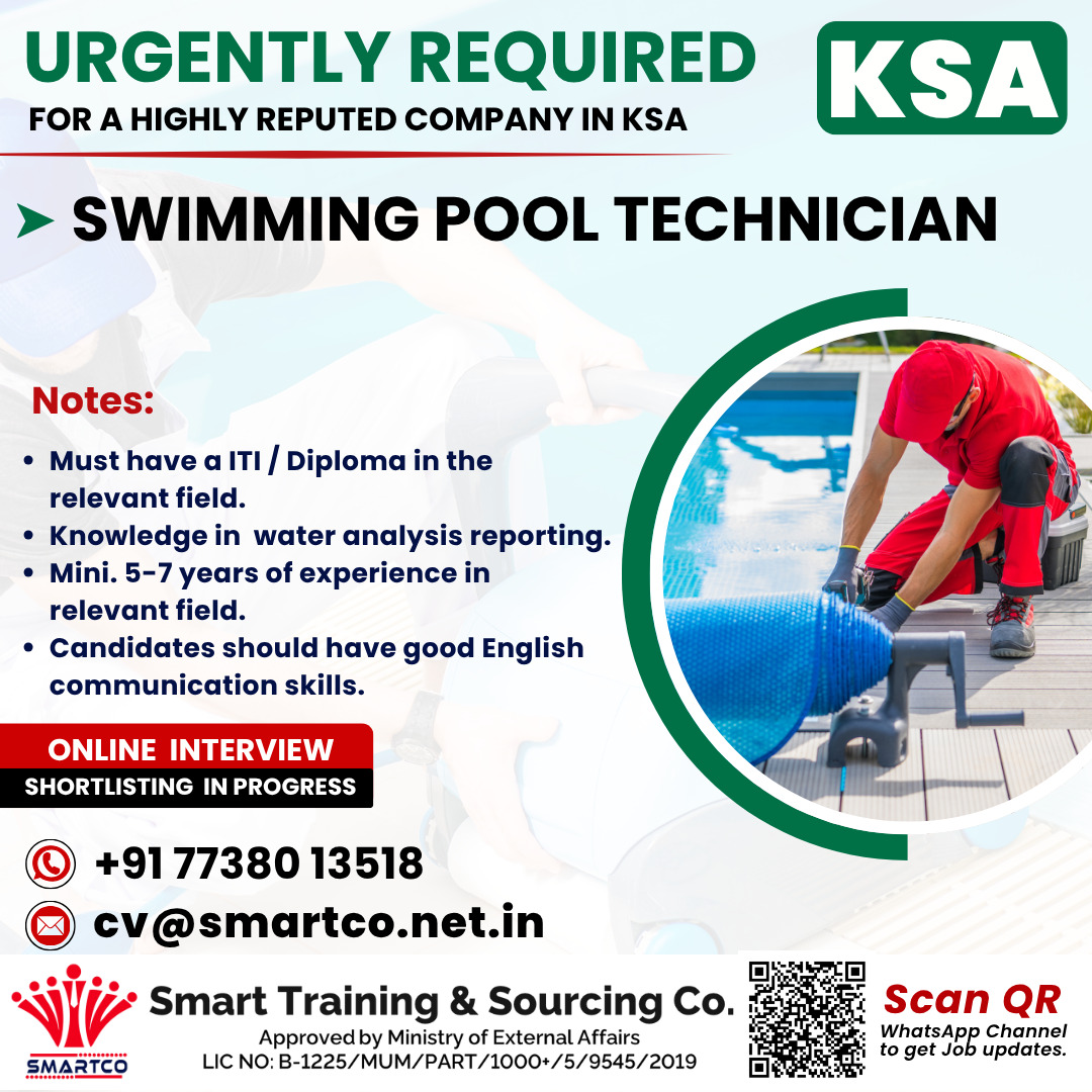 URGENTLY REQUIRED For a Highly Reputed Company in KSA