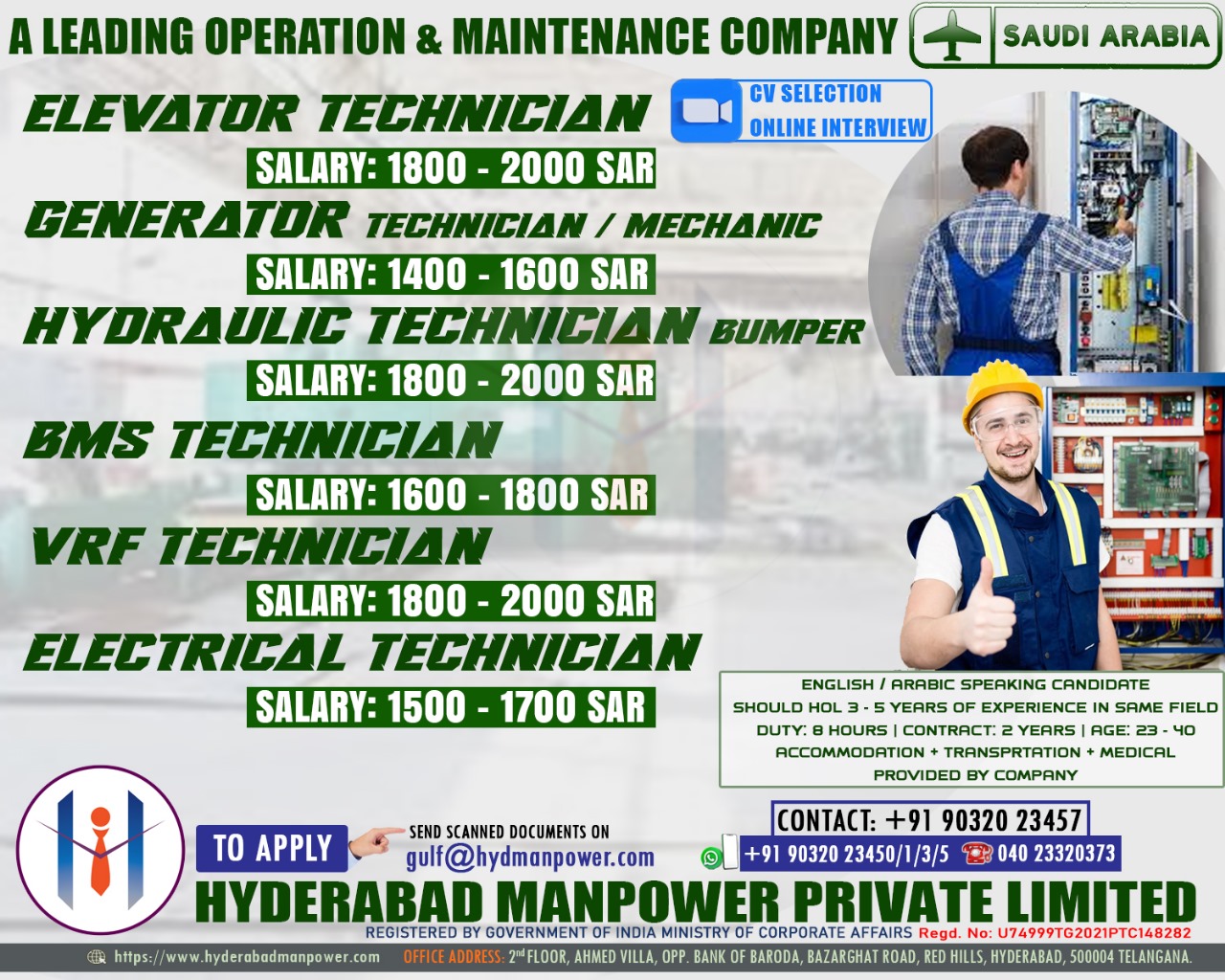 Hiring for Saudi Arabia