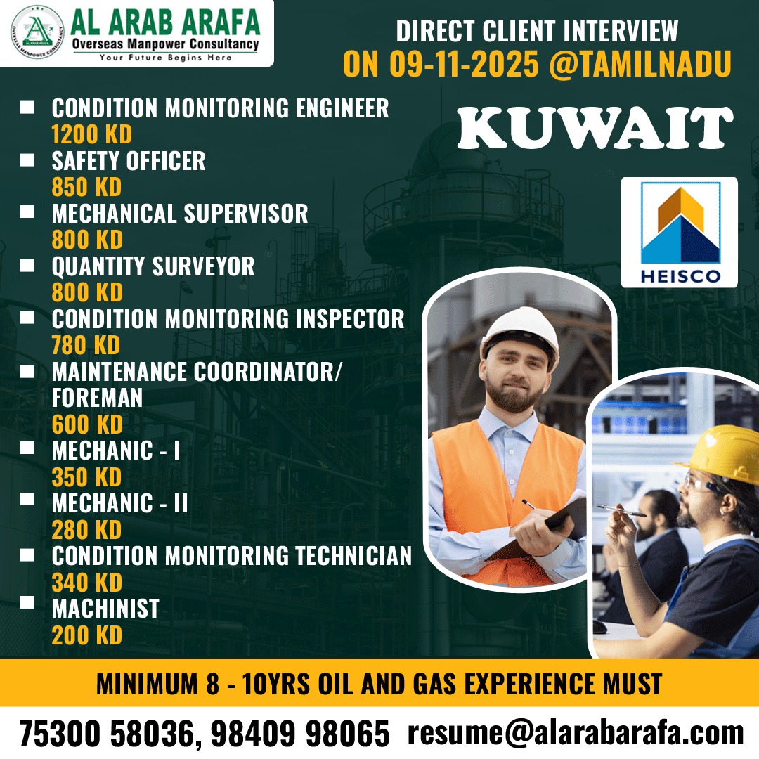 DIRECT CLIENT INTERVIEW ON 09.11.2025@ CHENNAI
