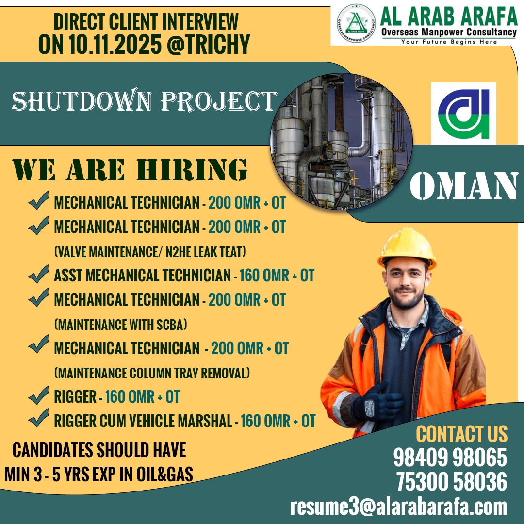 DIRECT CLIENT INTERVIEW ON 10.11.2025@ CHENNAI