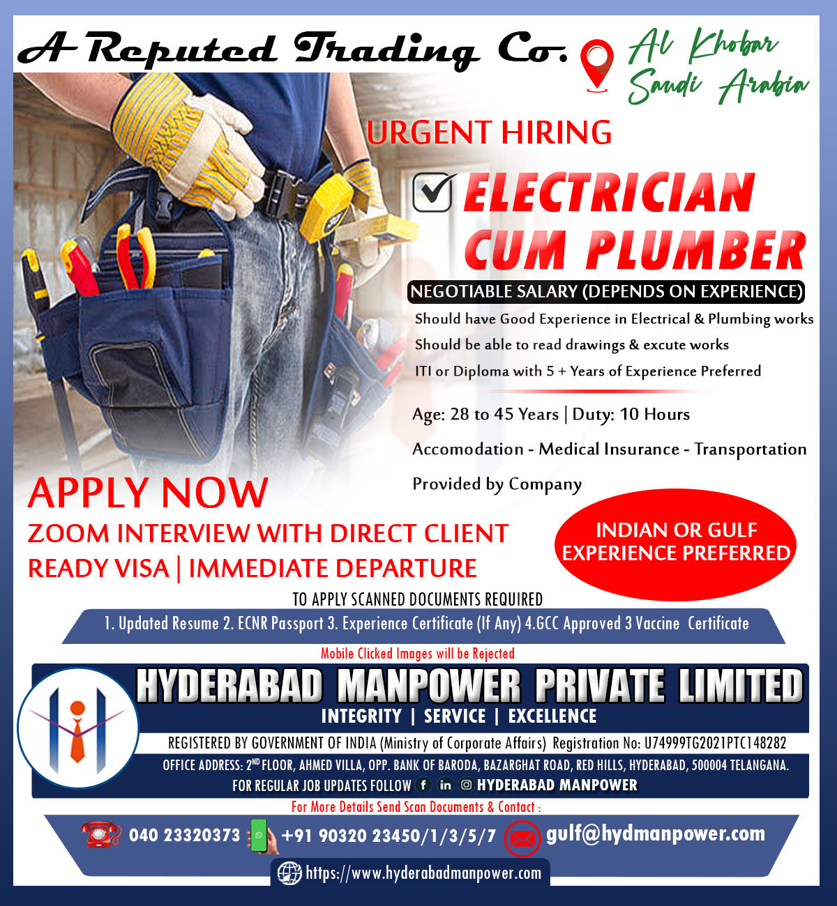 Hiring for Saudi Arabia
