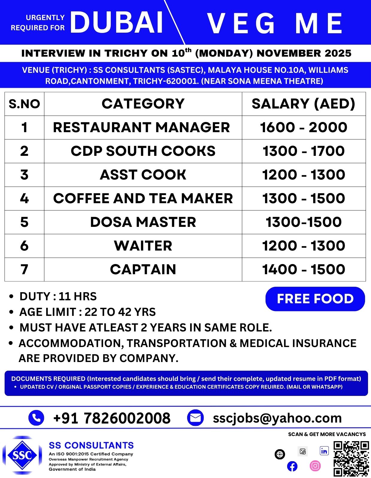 Restaurant Manager Job in Dubai – Salary up to 2000 AED