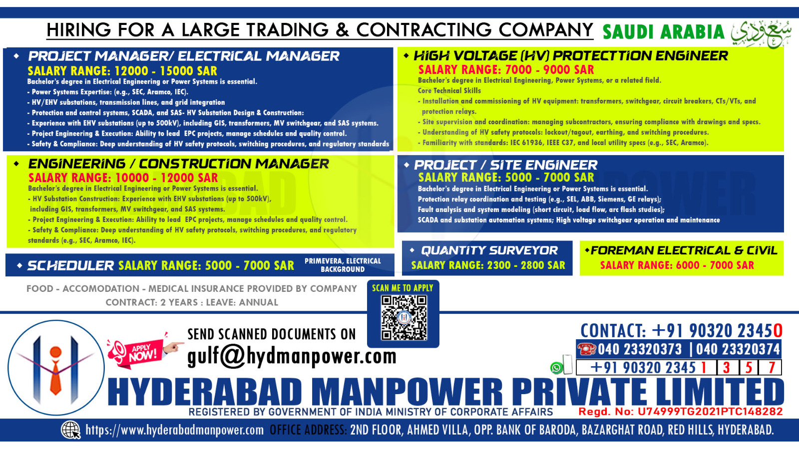 Hiring for Saudi Arabia