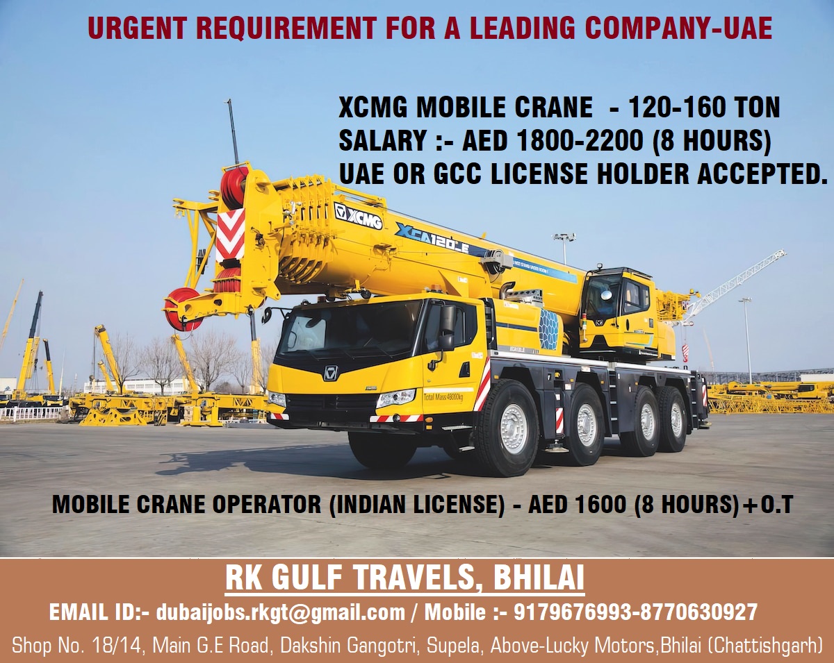 HIRING FOR A LEADING CONSTRUCTION COMPANY – UAE