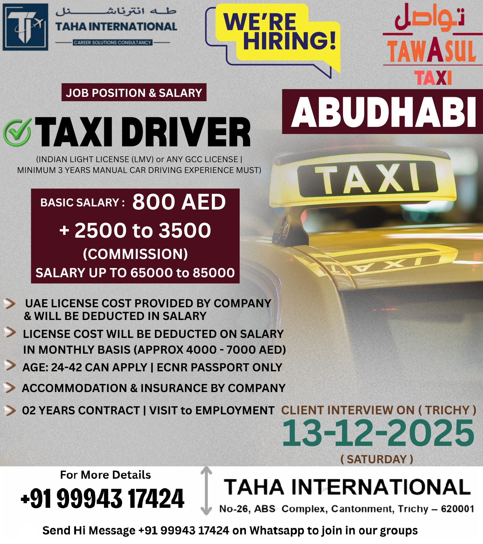 ABUDHABI_TAWASUL TAXI  |  CLIENT INTERVIEW ON 13-12-2025 @ TRICHY