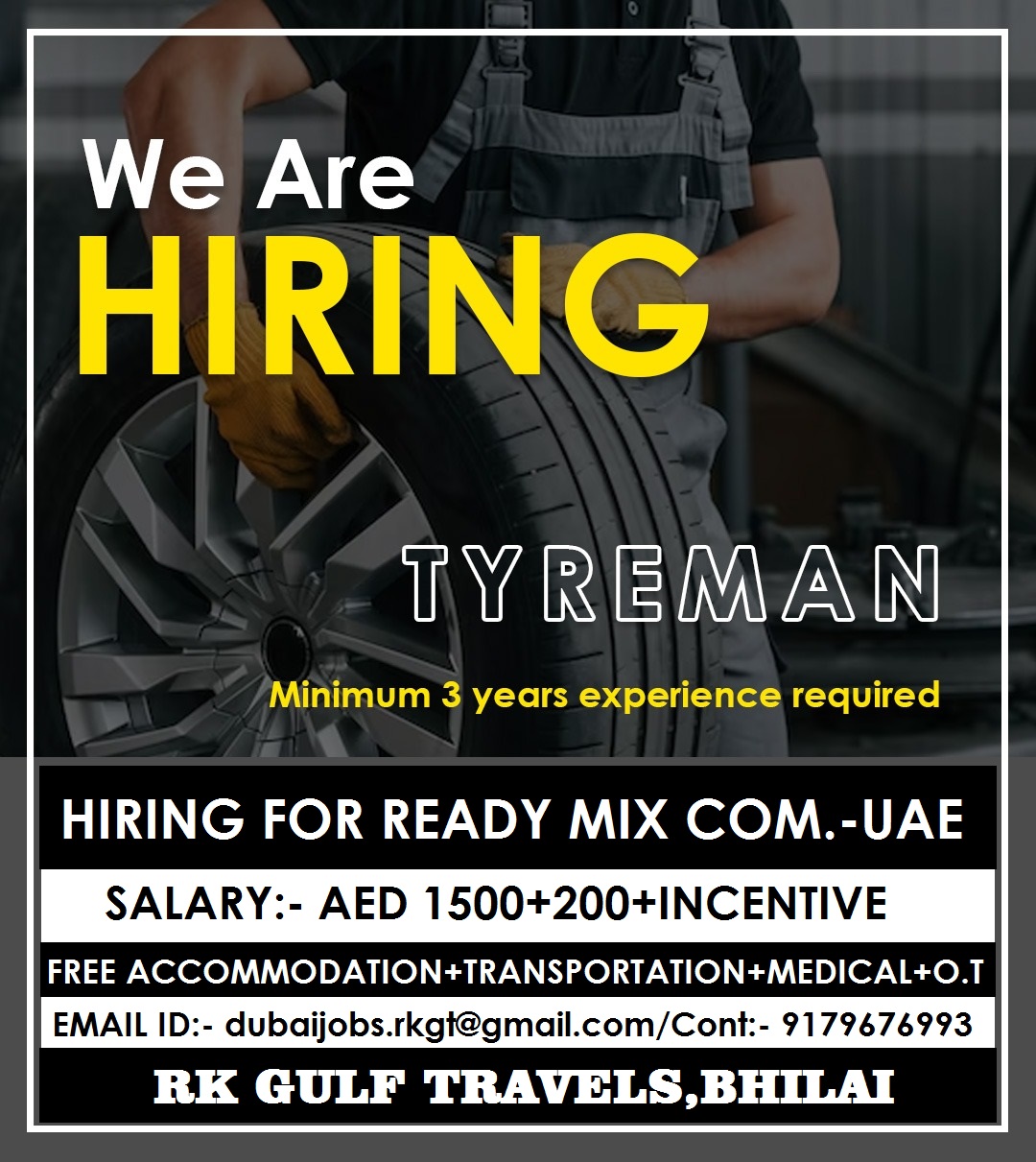 HIRING FOR A LEADING CONCRETE READYMIX COMPANY – UAE