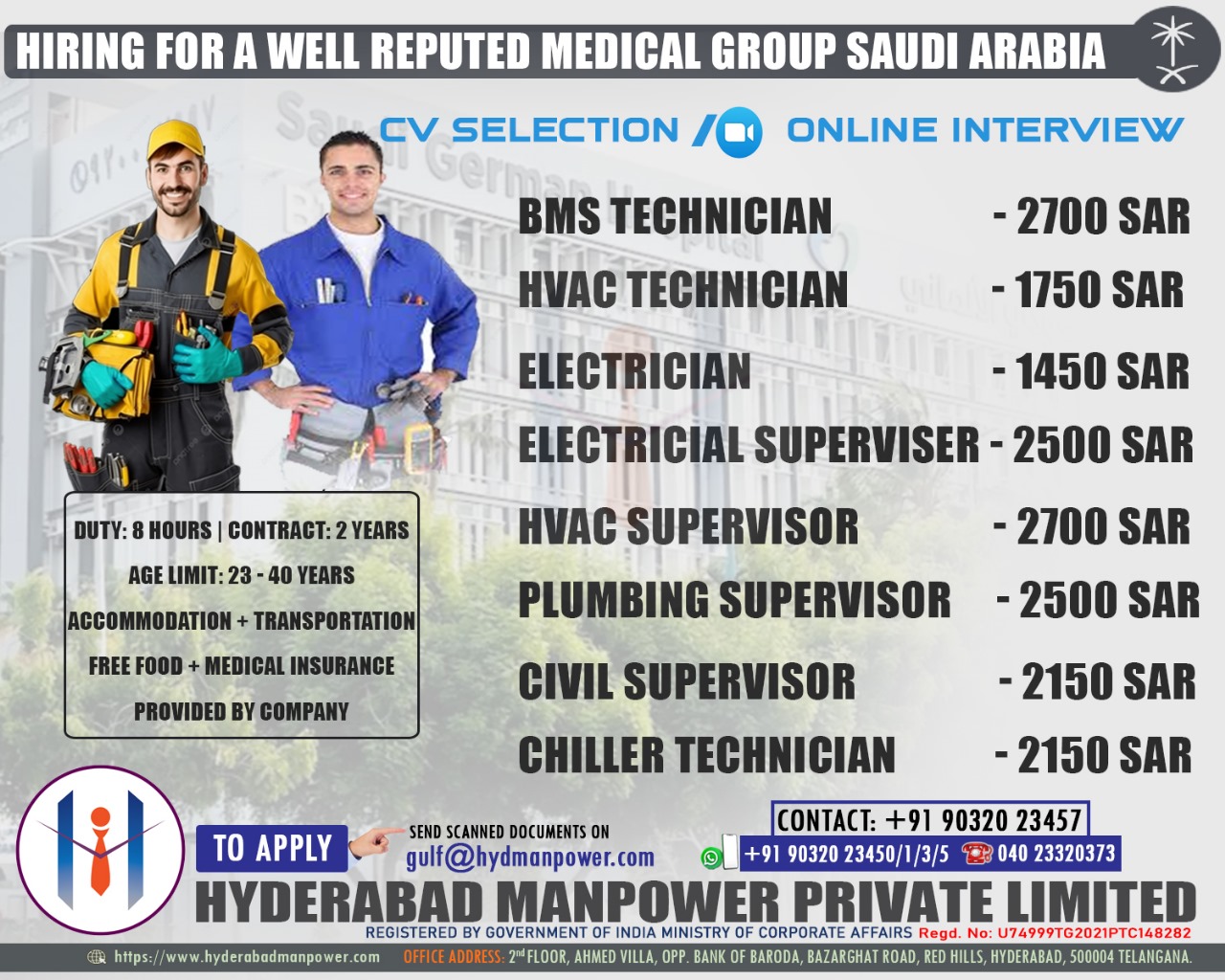 Hiring for Saudi Arabia