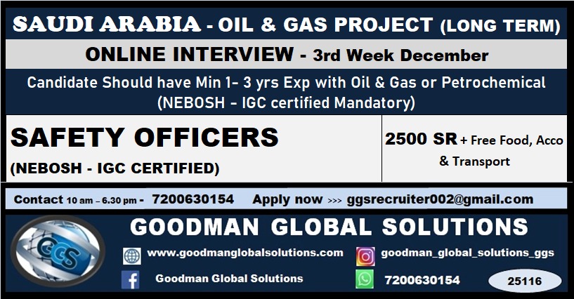 SAUDI ARABIA – OIL & GAS PROJECT ( LONG TERM )