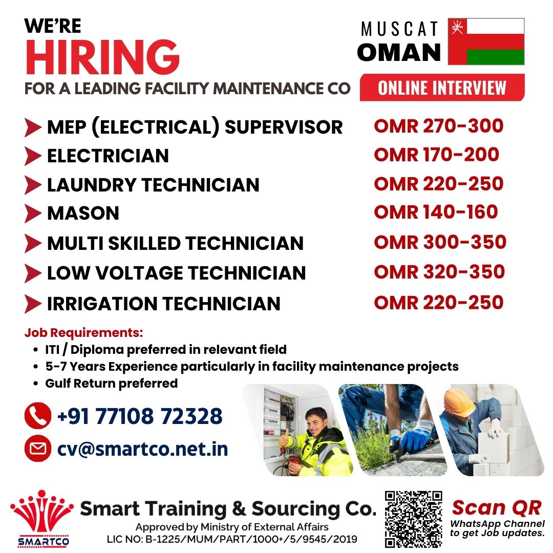 WE’RE HIRING FOR A LEADING FACILITY MAINTENANCE CO