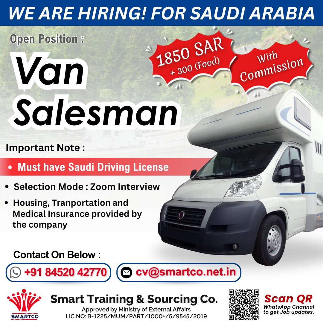 WE ARE HIRING! FOR SAUDI ARABIA