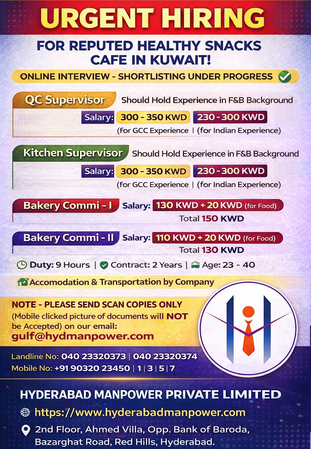 Hiring for Kuwait