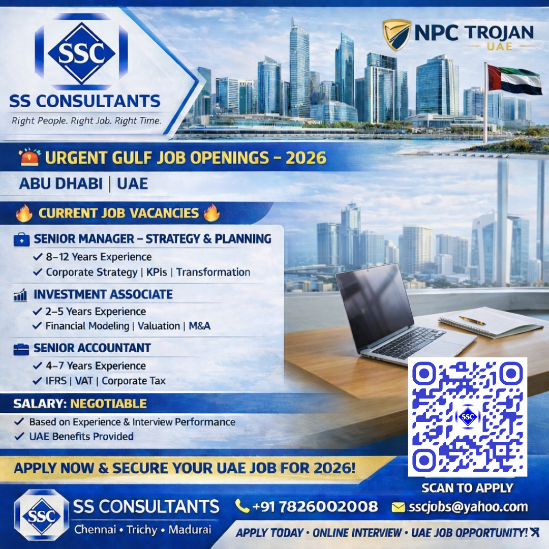 UAE Jobs for Indians 2026 | Senior Manager, Finance & Accounting Vacancies