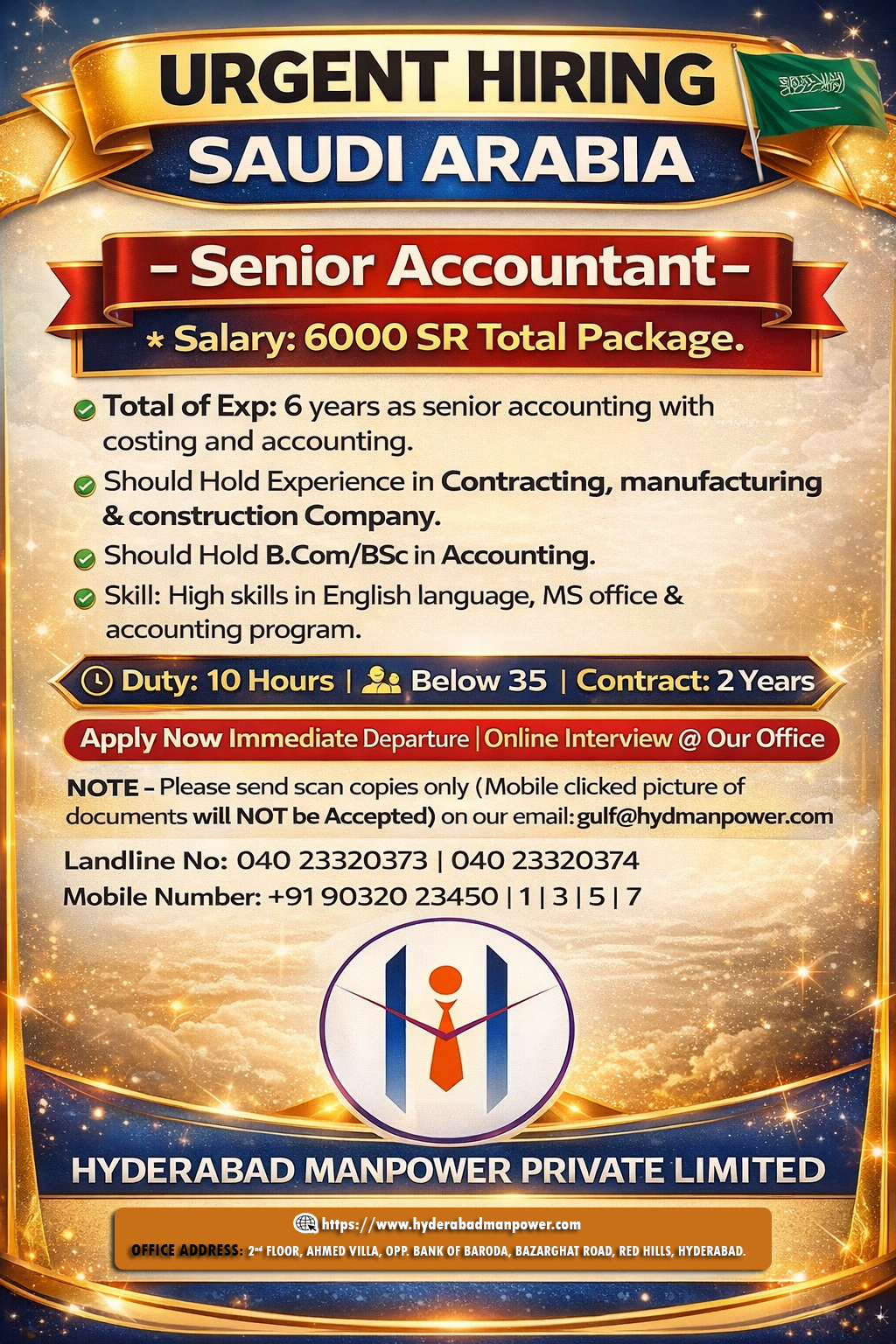 Hiring for Saudi Arabia