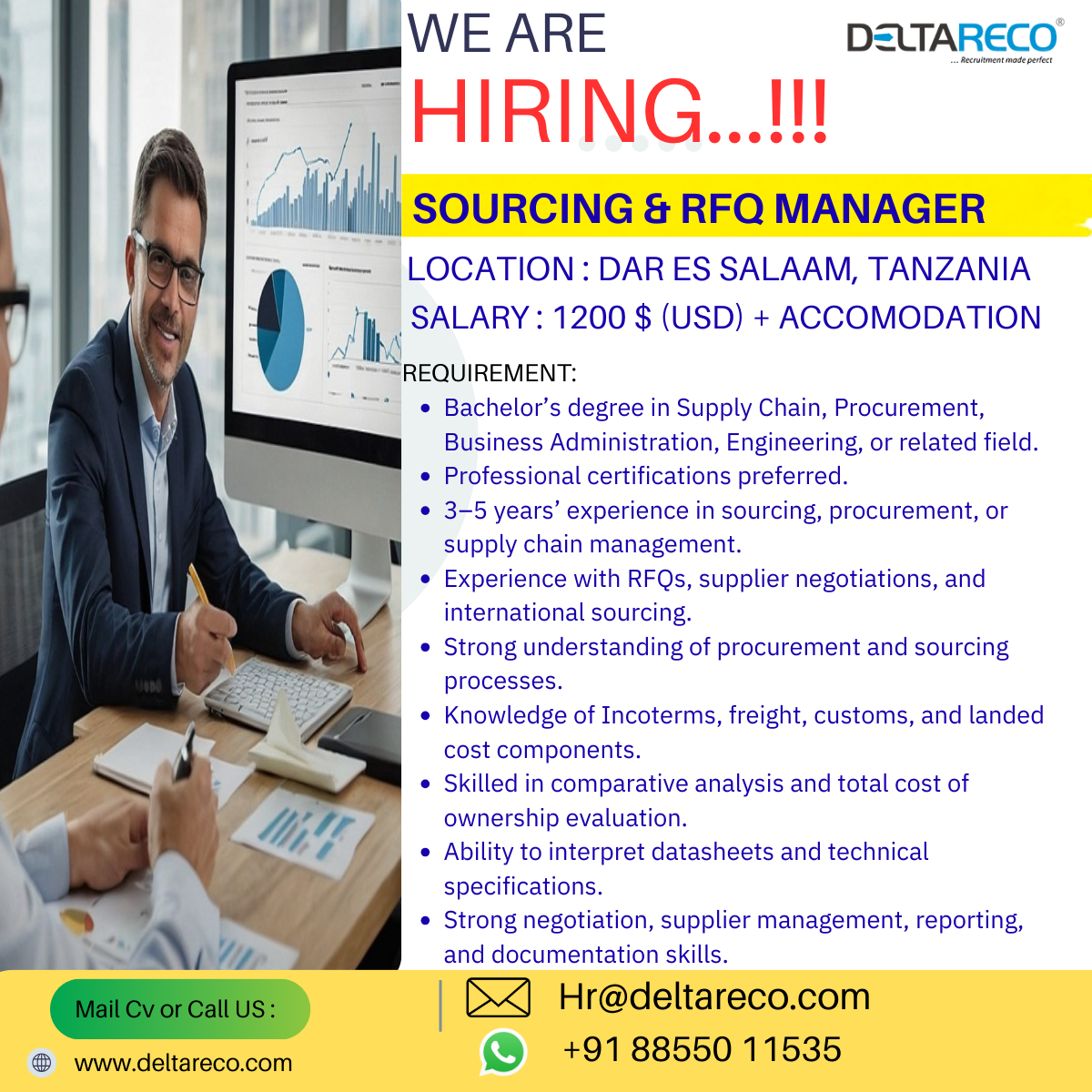 Hiring Sourcing and RFQ Manager For Tanzania
